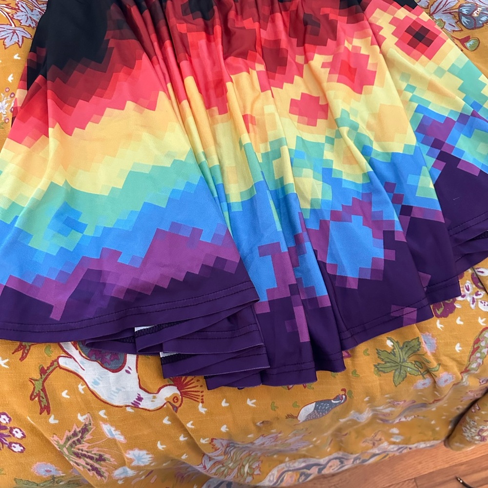 Colorful Pixelated Women's Skirt